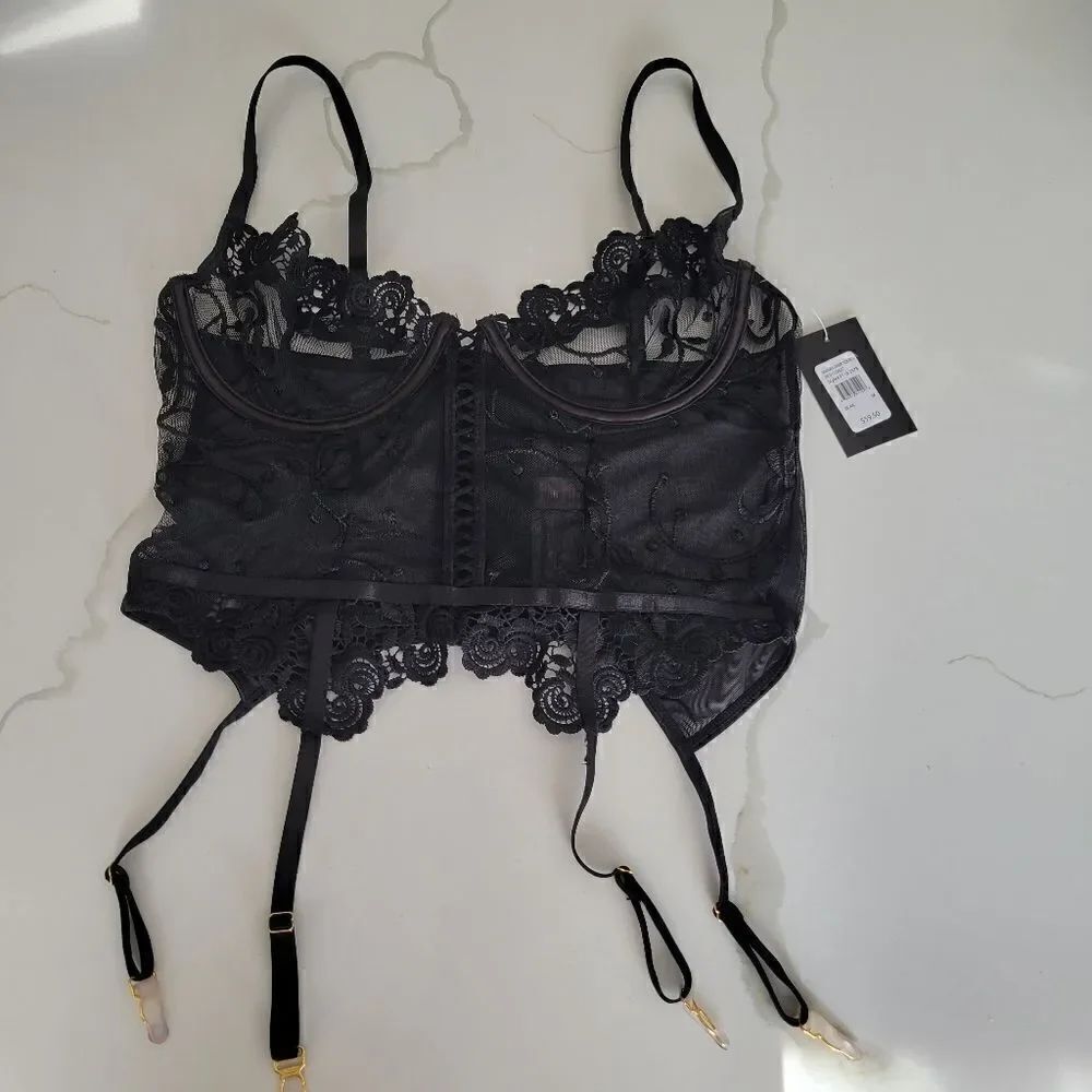 NEW Frederick's bustier Intimate Bra mesh size M